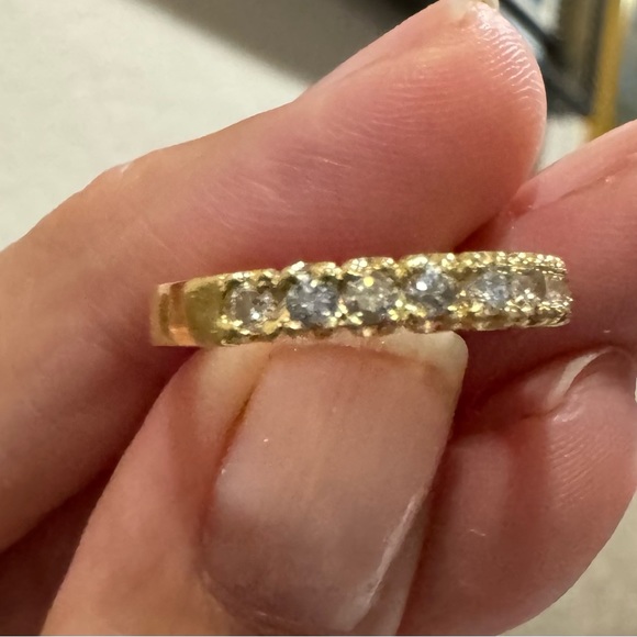 Dazzling natural 1 Ct diamonds champagne colors on 18k YG Ring size 5 - Picture 17 of 17